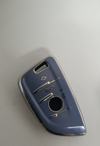 ETUI na KLUCZYK SAMOCHODOWY do BMW POKROWIEC na PILOTA NIEBIESKI+ Brelok ozdobny