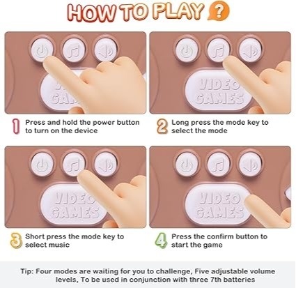 Gra zręcznościowa na baterie POPIT pop it elektroniczna pad antystres