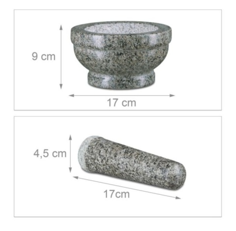 Granitowy moździerz kuchenny 17cm Reelaxdays