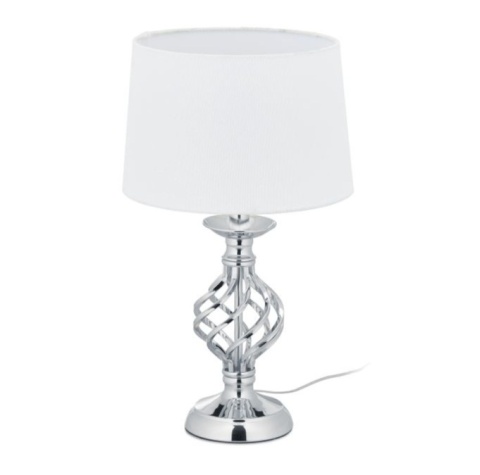 LAMPA STOŁOWA BIURKOWA LAMPKA DOTYKOWA SREBRNA NOWOCZESNA 40W RELAXDAYS Glamour