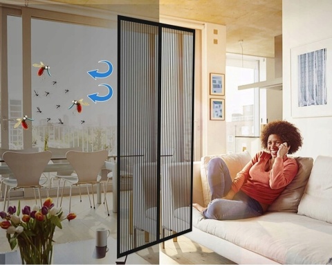 MOSKITIERA DIKER NA DRZWI BALKONOWE DUŻA MAGNES ZASŁONA KURTYNA SZCZELNA 120x220