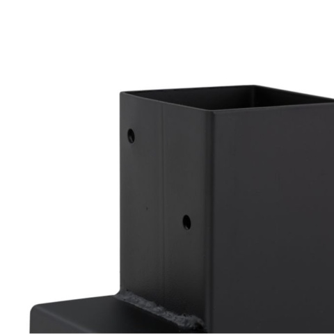 Metalowe łączniki / wsporniki do stojaka na drewno - 4szt - czarne Relaxdays