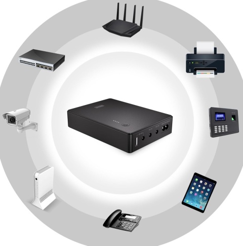 Mini UPS SHANQIU FX5-12-AC zasilacz do routera / powerbank