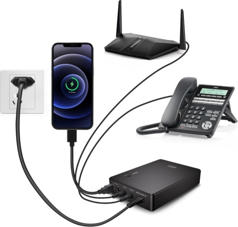 Mini UPS SHANQIU FX5-12-AC zasilacz do routera / powerbank