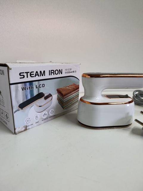 Mini żelazko parowe STEAM IRON HX-6198 z LCD | Podróżne żelazko turystyczne