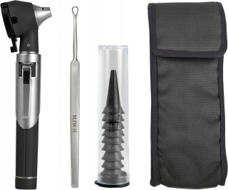 Mini otoskop diagnostyczny ze światłem LED + futerał MJW