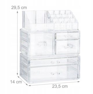 Organizer akrylowy na kosmetyki przybory do makijażu Relaxdays