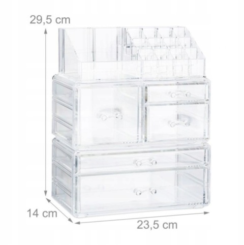 Organizer akrylowy na kosmetyki przybory do makijażu Relaxdays