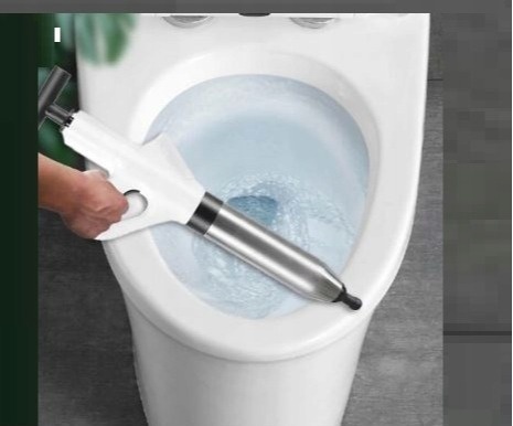 PISTOLET DO PRZEPYCHANIA ZLEWU TOALETY ODPŁYWU 5X UNIWERSALNYCH KOŃCÓWEK