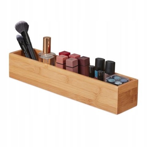 Organizer na kosmetyki bambusowy 38x8x7 cm, Relaxdays