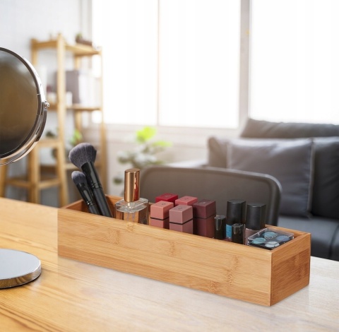 Organizer na kosmetyki bambusowy 38x8x7 cm, Relaxdays