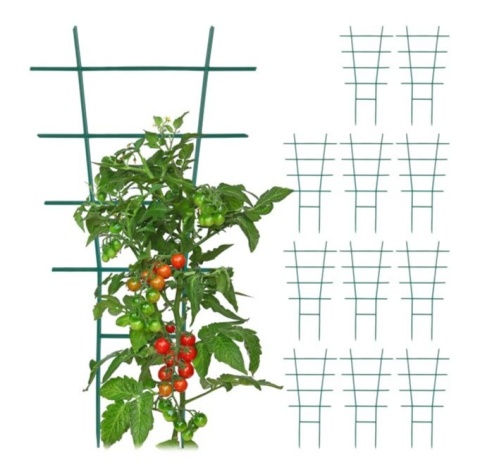 Podpora do roślin,Zestaw 12 Kratek Wspinaczkowych do Roślin – 43 x 23 cm Relaxdays