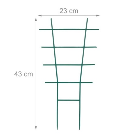 Podpora do roślin,Zestaw 12 Kratek Wspinaczkowych do Roślin – 43 x 23 cm Relaxdays