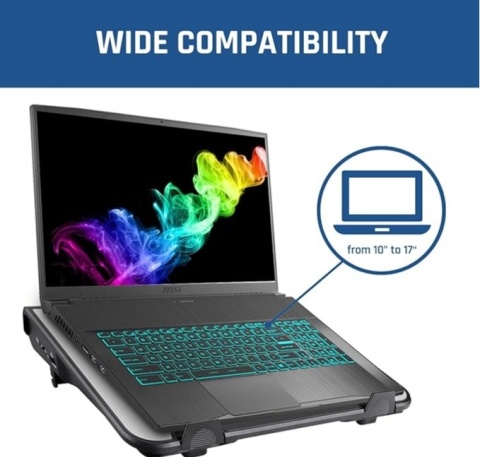 Podstawka chłodząca KLIM Airflow+ do laptowa, chłodnica