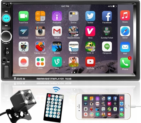 RADIO SAMOCHODOWE 2DIN CARPLAY 7' 'BLUETOOTH KAMERA COFANIA 7023B