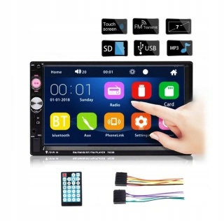 RADIO SAMOCHODOWE 2DIN CARPLAY 7' 'BLUETOOTH KAMERA COFANIA 7023B