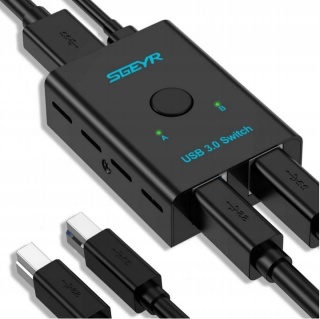 SGEYR USB 3.0 Switch Selector, USB Switch 2 in 1 Output PRZEŁĄCZNIK