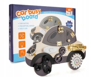 Sensoryczna tablica manipulacyjna dla dzieci Autko Zabawka Montessori
