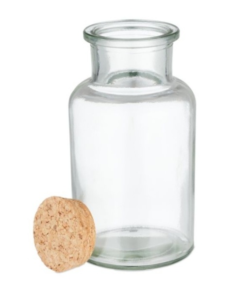 Słoiczki na przyprawy z korkiem 8 szt. + etykiety i pisak