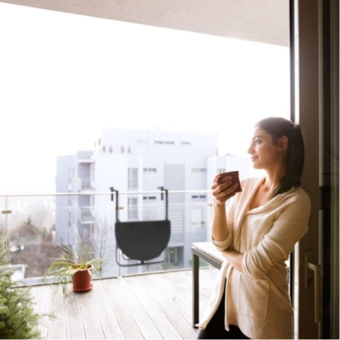 Stolik wiszący balkonowy Bastian składany