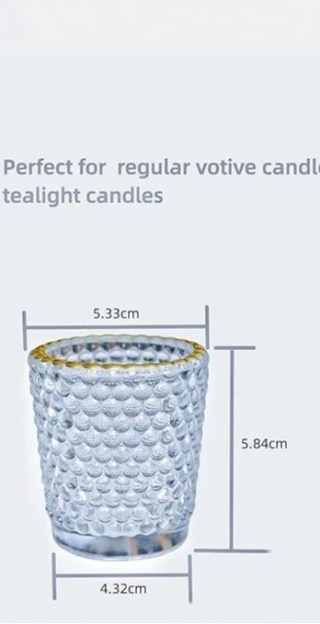 Świeczniki szklane , Zestaw 12 szklanych świeczników złota obwódka tealigh – ślub, wesele