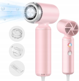 WEBEAUTY H5 SUSZARKA DO WŁOSÓW MAŁA MINI PRZENOŚNA NA PODRÓŻ RÓŻOWA 1300W