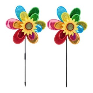 Wiatrak dekoracyjny 2 szt, kwiaty, ogród taras balkon