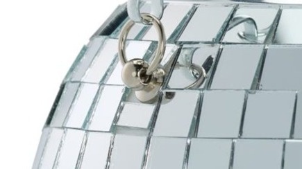 Wisząca Doniczka - KULA DISCO l OSŁONKA l 13 x 15 cm l szkło l SREBRNA