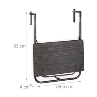 Stolik balkonowy składany Relaxdays