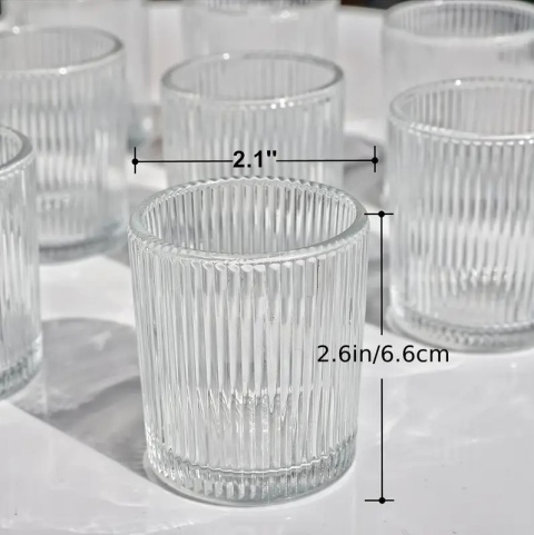 Świeczniki szklane , Zestaw 10 szklanych świeczników na tealighty – ślub, wesele