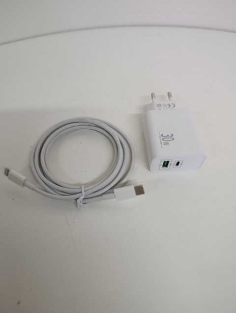 2 szt komplet Arccra Ładowarka 30 W RZ33PQ29 – Szybkie ładowanie z 2 portami Samsung Galaxy S24/S23/S22, iPhone USB