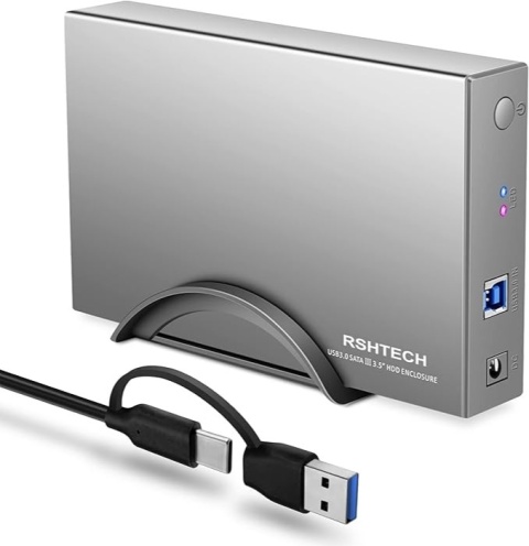 Aluminiowa obudowa dysku twardego 2,5 i 3,5" RSHTECH RSH-339