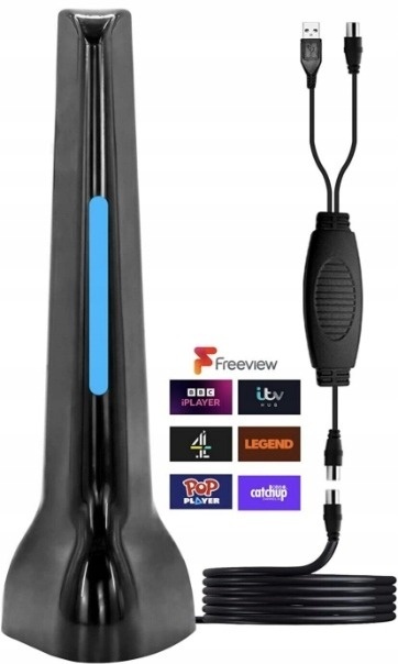 Antena telewizyjna DVBT HD 2024 – wzmacniacz, odbiór 360°