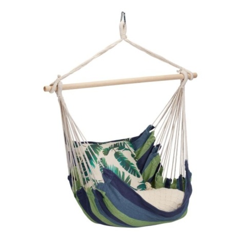 Bawełniany Fotel Brazylijski Huśtawka Wisząca Relaxdays Ogrodowa Tarasowa