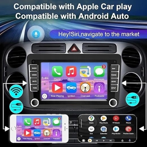 Radio samochodowe CAMECHO SH1AM2CAM – dedykowane do Volkswagen (bez kamery cofania)