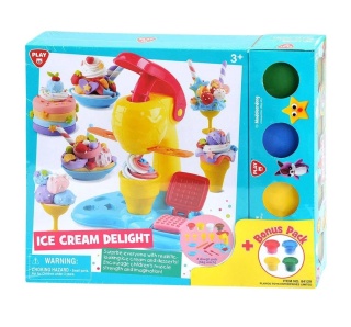 CIASTOLINA KOLOROWA LODZIARNIA MASZYNKA DO LODÓW ZABAWKA DLA DZIECI PREZENT