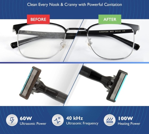 Cyfrowa Myjka Ultradźwiękowa z grzałką 1,2 L, cyfrowy timer, Creworks JX-009S