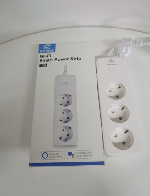 Eightree Listwa zasilająca Smart WLAN z 3 przyłączami AC, inteligentne gniazdo Eightree Listwa zasilająca Smart WLAN z 3 przyłączami AC, inteligentne gniazdo