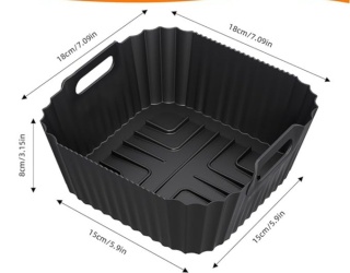 Forma silikonowa 2 szt do frytkownicy AIR FRYER uniwersalne 15x15 cm