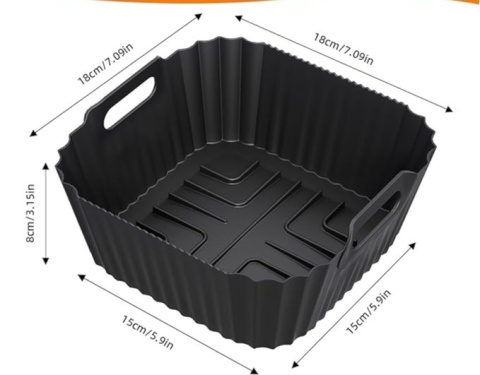 Forma silikonowa 2 szt do frytkownicy AIR FRYER uniwersalne 15x15 cm