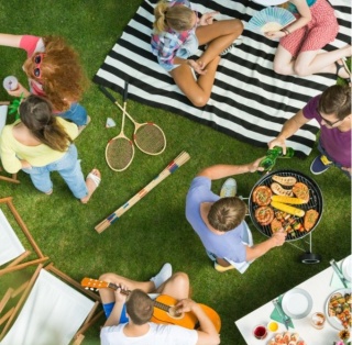 Gra zręcznościowa Bierki ogrodowe 90 cm Relaxdays bambus