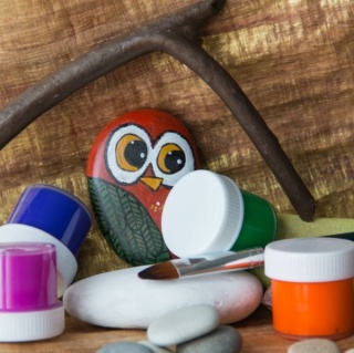 Jasnoszare kamienie do malowania i projektowania około 1,5 kg DIY