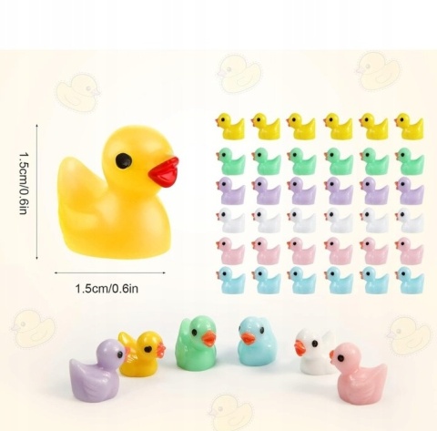 KACZKI DO KĄPIELI MINI KACZUSZKI DLA DZIECI ZESTAW 120 SZTUK DO ZABAWY DIY