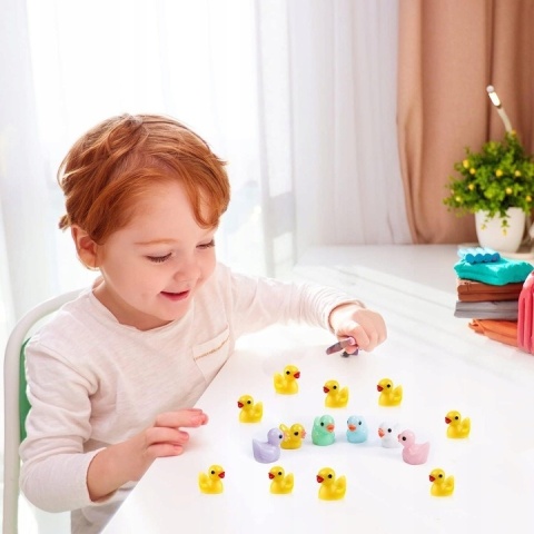 KACZKI DO KĄPIELI MINI KACZUSZKI DLA DZIECI ZESTAW 120 SZTUK DO ZABAWY DIY