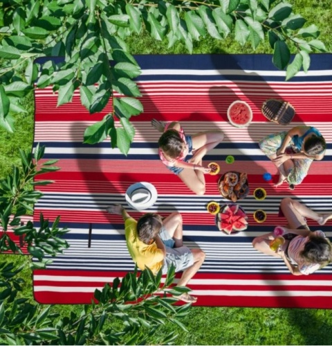 Koc piknikowy prostokątny 200 x 300 cm termoizolacja