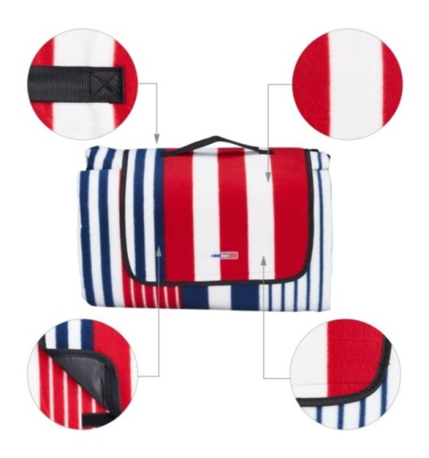 Koc piknikowy prostokątny 200 x 300 cm termoizolacja