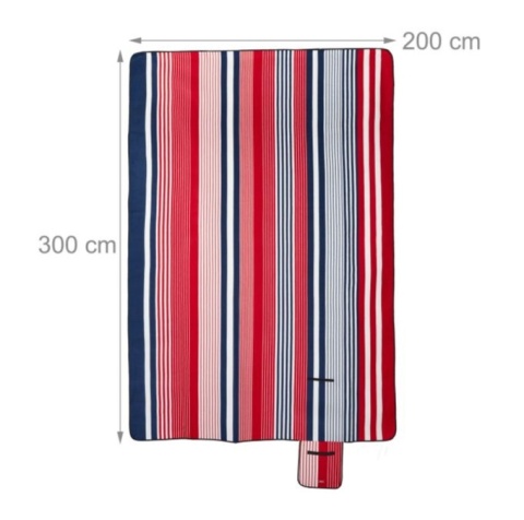 Koc piknikowy prostokątny 200 x 300 cm termoizolacja