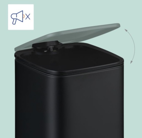 Kosz na śmieci 6 L Relaxdays, cichy domyk, pedał