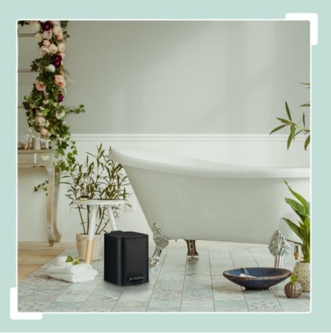 Kosz na śmieci 6 L Relaxdays, cichy domyk, pedał