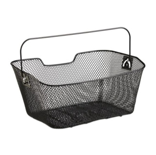 Kosz rowerowy tylny czarny Relaxdays